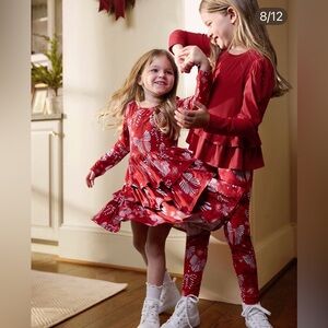 Little Sleepies Red and White Candy Cane Dress
